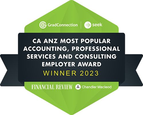 CAANZ most popular accounting, professional services and consulting employer award winner 2023